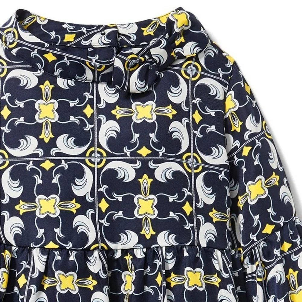 Janie and Jack Medallion Scarf Print Dress
